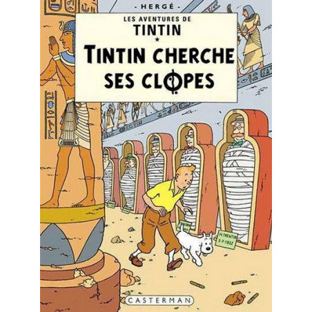 PLAQUE EN ÉTAIN TINTIN 30 X 20 CM