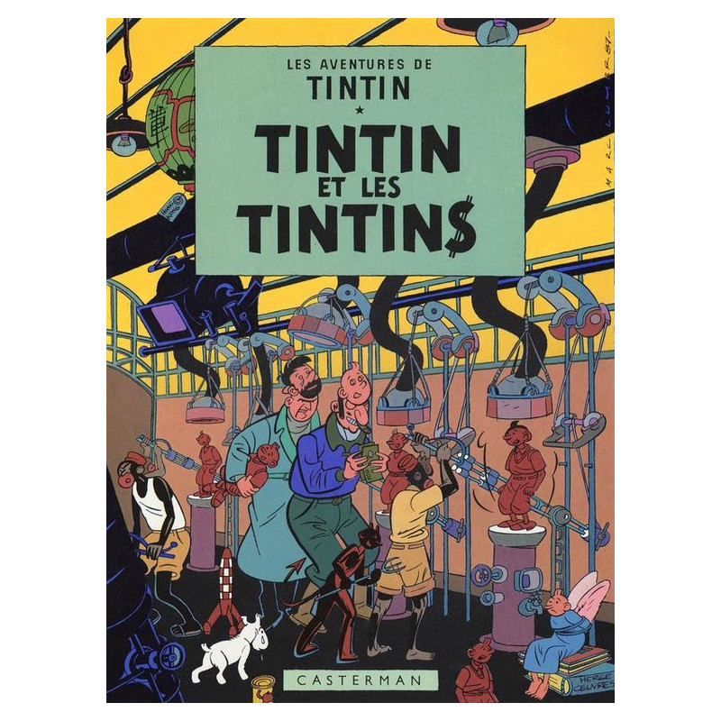 PLAQUE EN ÉTAIN TINTIN 30 X 20 CM