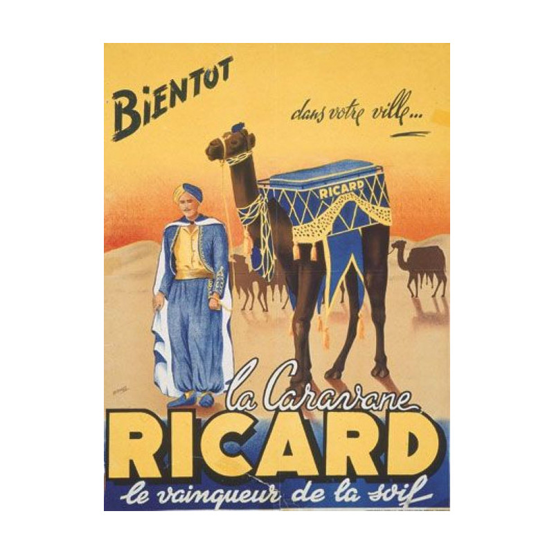 PLAQUE EN ÉTAIN RICARD 30 X 20 CM