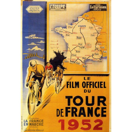 PLAQUE EN ÉTAIN TOUR DE FRANCE 30 X 20 CM