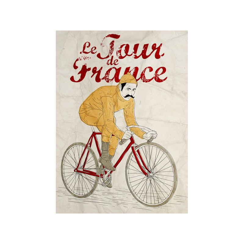 PLAQUE EN ÉTAIN TOUR DE FRANCE 30 X 20 CM