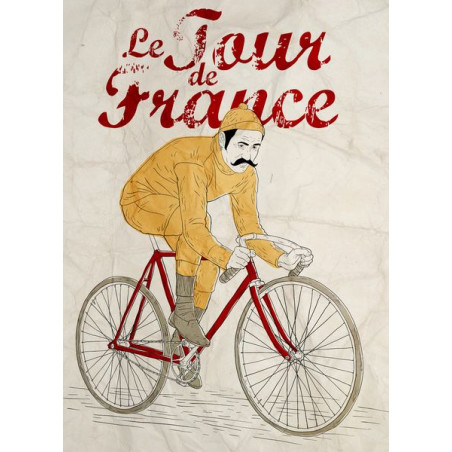 PLAQUE EN ÉTAIN TOUR DE FRANCE 30 X 20 CM