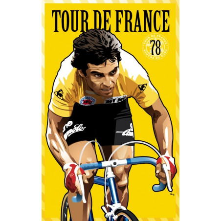 PLAQUE EN ÉTAIN TOUR DE FRANCE 30 X 20 CM