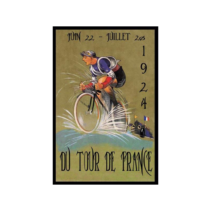 PLAQUE EN ÉTAIN TOUR DE FRANCE 30 X 20 CM