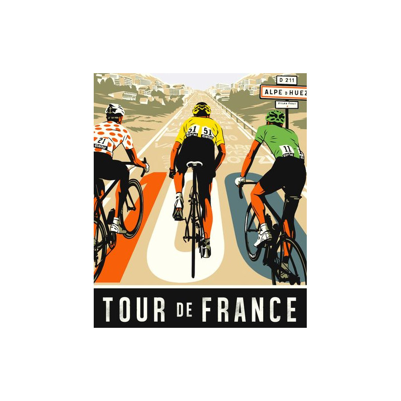 PLAQUE EN ÉTAIN TOUR DE FRANCE  30 X 20 CM