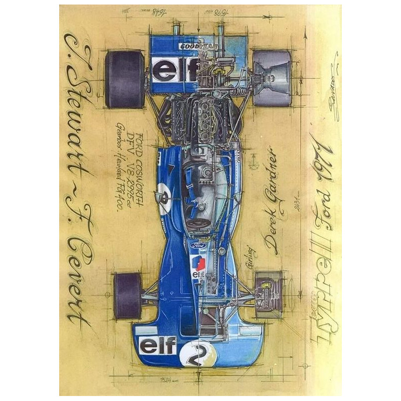 PLAQUE EN ÉTAIN FORMULE 1 30 X 20 CM