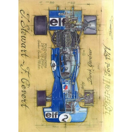 PLAQUE EN ÉTAIN FORMULE 1 30 X 20 CM