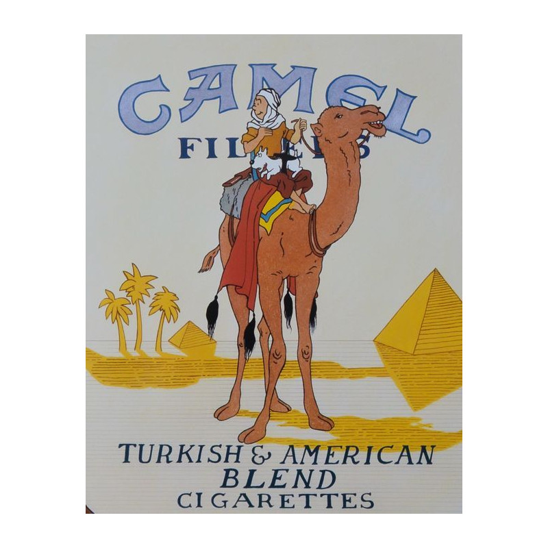 PLAQUE EN ÉTAIN CAMEL / TINITN 30 X 20 CM