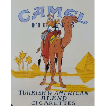 PLAQUE EN ÉTAIN CAMEL / TINITN 30 X 20 CM