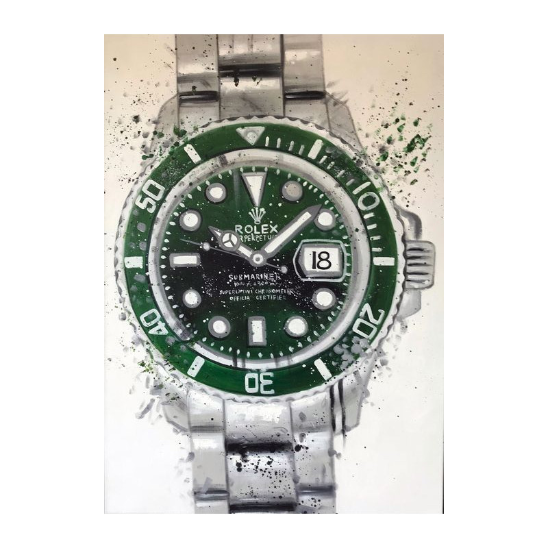 PLAQUE EN ÉTAIN ROLEX  30 X 20 CM