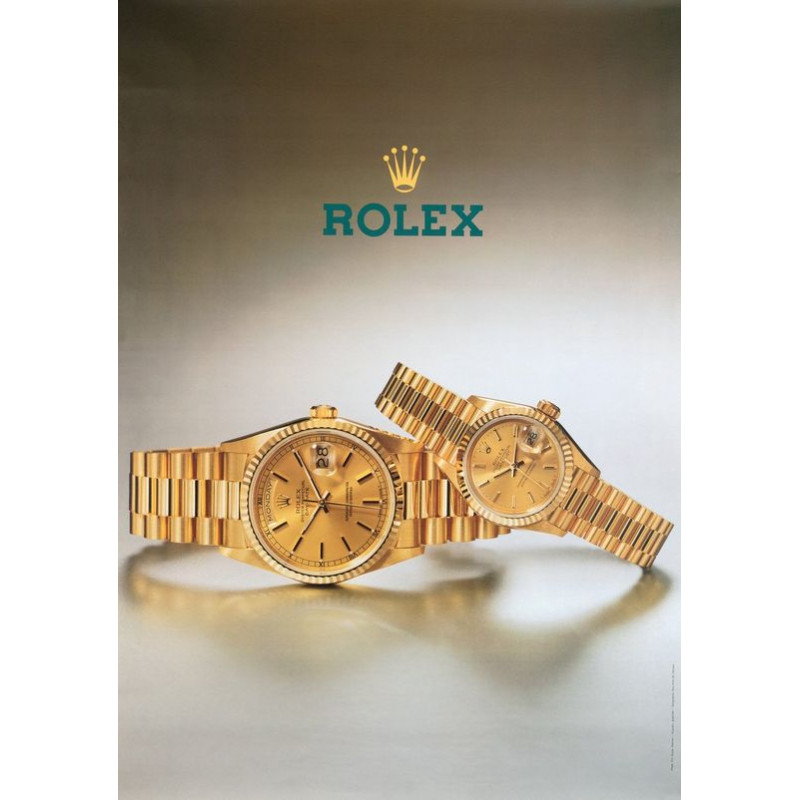 PLAQUE EN ÉTAIN ROLEX  30 X 20 CM