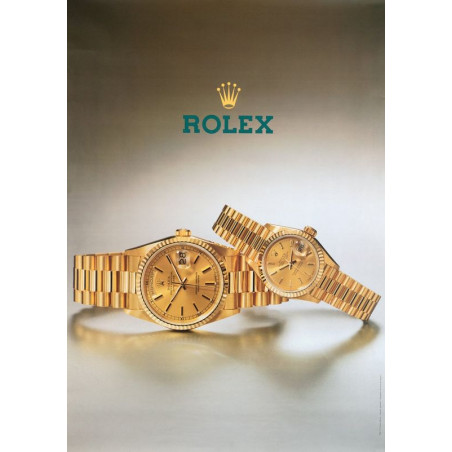 PLAQUE EN ÉTAIN ROLEX  30 X 20 CM