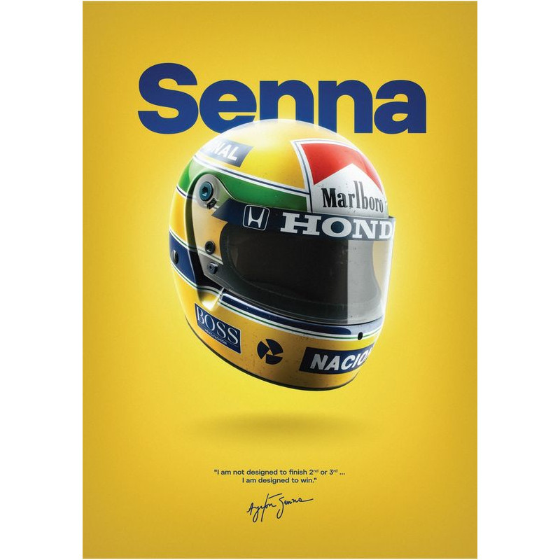 PLAQUE EN ÉTAIN AYRTON SENNA 30 X 20 CM