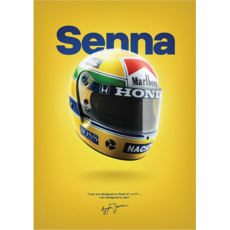 PLAQUE EN ÉTAIN AYRTON SENNA 30 X 20 CM