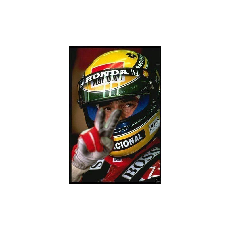 PLAQUE EN ÉTAIN AYRTON SENNA 30 X 20 CM