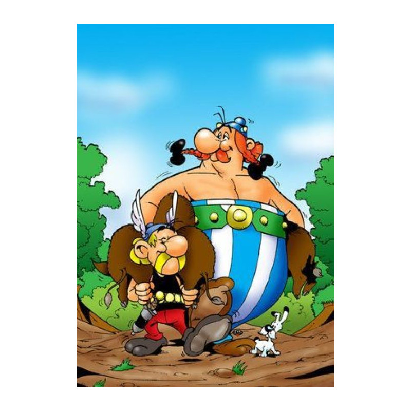 PLAQUE EN ÉTAIN ASTERIX ET OBELIX 30 X 20 CM