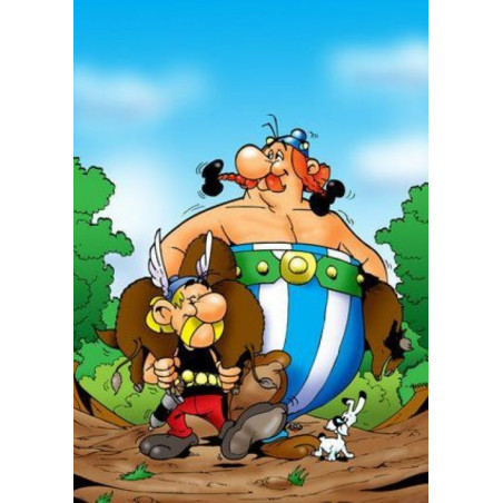 PLAQUE EN ÉTAIN ASTERIX ET OBELIX 30 X 20 CM