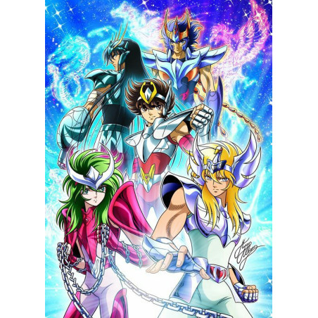 PLAQUE EN METAL ÉTAIN   manga saint seiya   30 X 20 CM